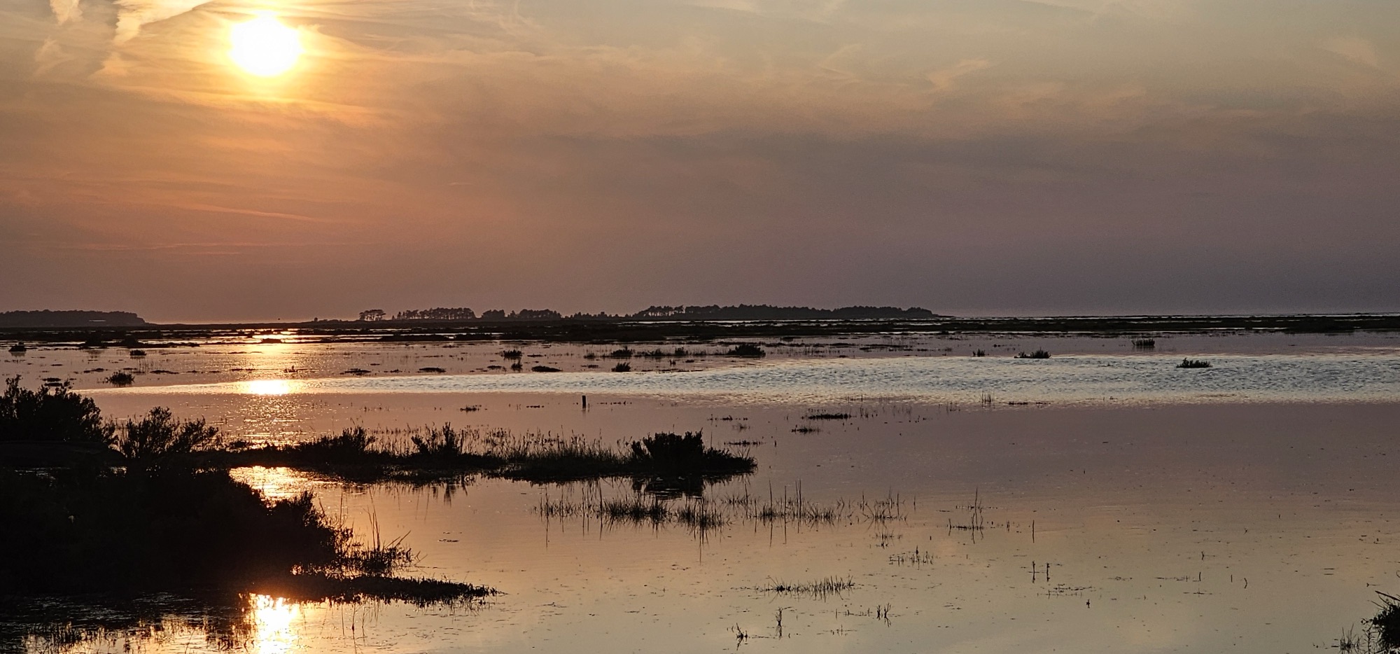 Sunset over the ebb